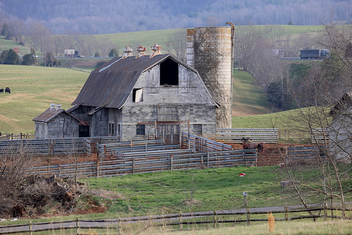 OLD VIRGINIA FARM by nflravens, A view from the Jackson Ferry Shot Tower, Wytheville, Virginia.oldvirginiafarm nflravens billhunterp