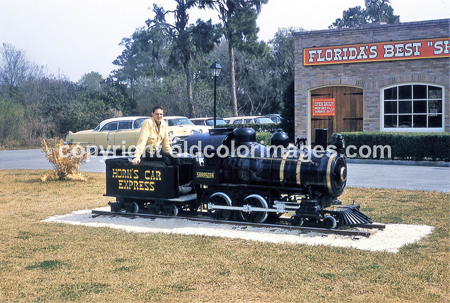 Miniature steam locomotive in Florida 1958
