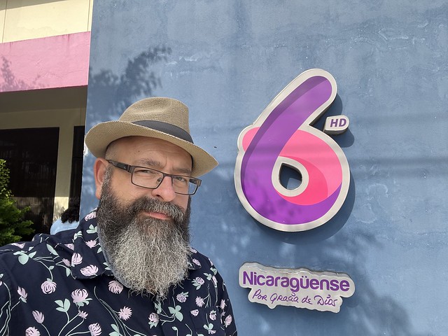 Scott at Channel 6 / Canal 6 in Managua, Nicaragua