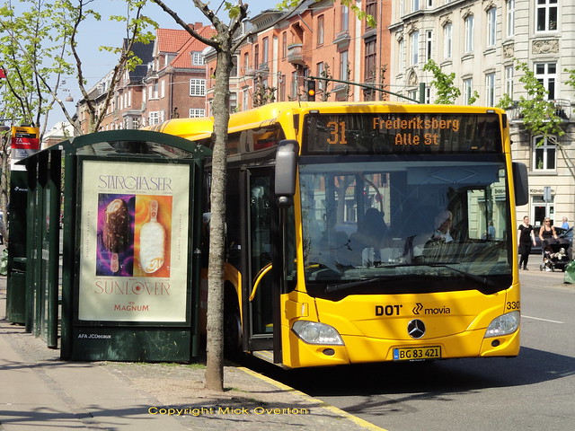 Fredriksberg Alle is only used on Movia bus destinations in hours roads are closed due to races which happens about 3 times each year Citaro 3302 on the 31
