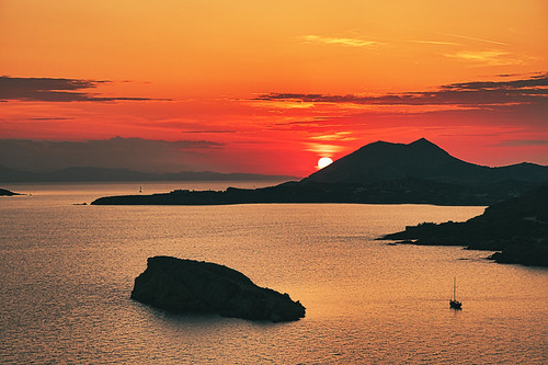 Tramonto a Capo Sounion by sergiotumm, sunset