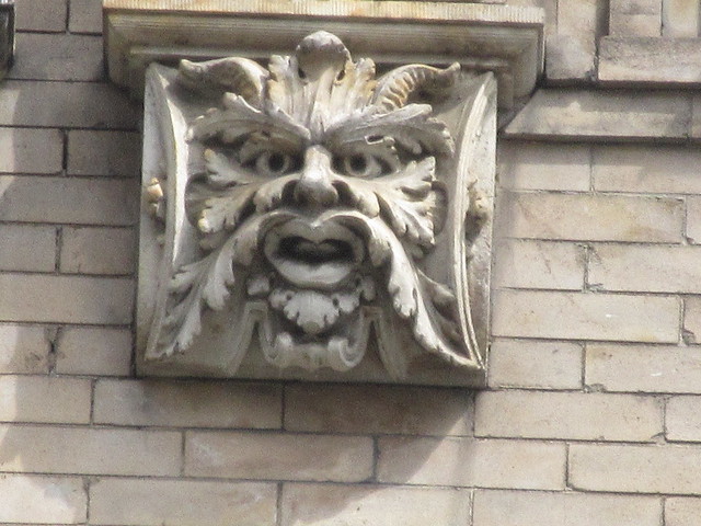 2023 Soot and Non-Soot Building Twin Gargoyles NYC 9355
