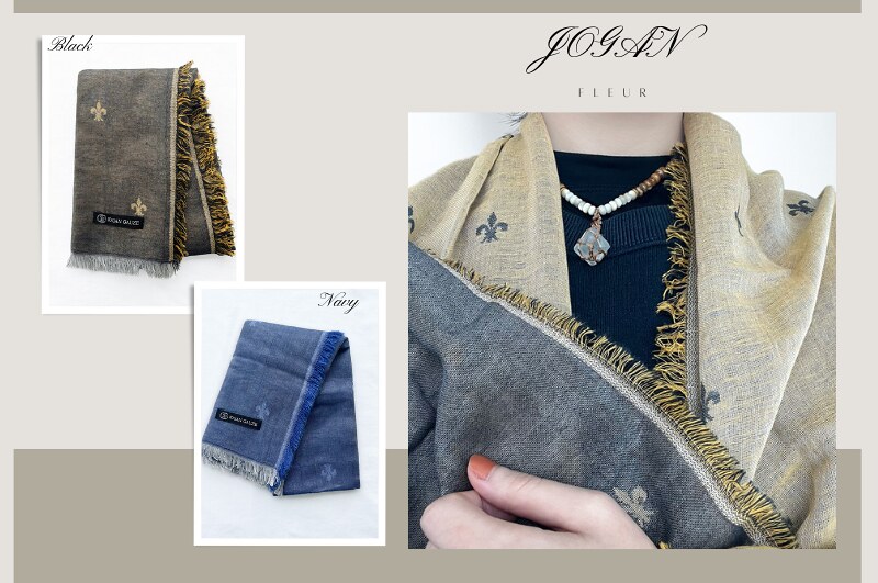 棉．麻 圍巾/披肩 多色 - 【JOGAN】雙色圍巾系列|輕盈細緻|絲綢質感|時尚經典|日本製