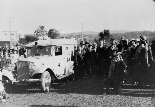 New ambulance presented to Wynnum-Manly Q.A.T.B., 1932
