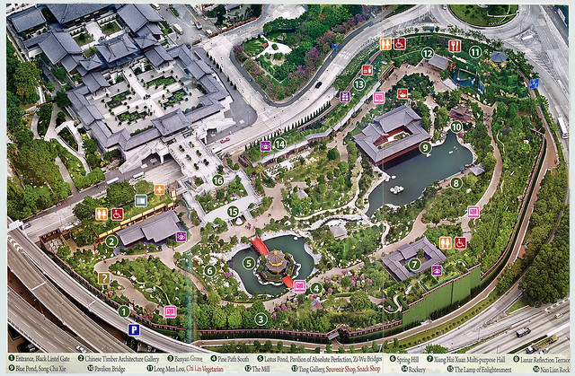 ephemera - Nan Lian Garden brochure map, Hong Kong