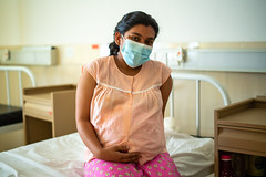 An expectant mother pictured at Korea-Sri Lanka Friendship Hospital in Sri Lanka’s Matara district