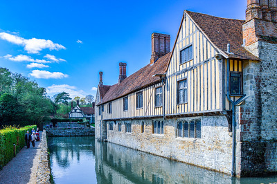 Ightham Mote Side View and Moat