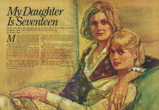 Magazine Feature - My Daughter is Seventeen - Good Housekeeping, pg-106-107, 1978-03 - Artist- Ben Wohlberg