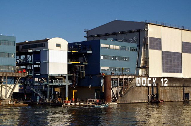 Hamburg / Kuhwerder Hafen – die Verbindung zwischen Schwimmdock 5 und 12 von „Blohm+Voss“