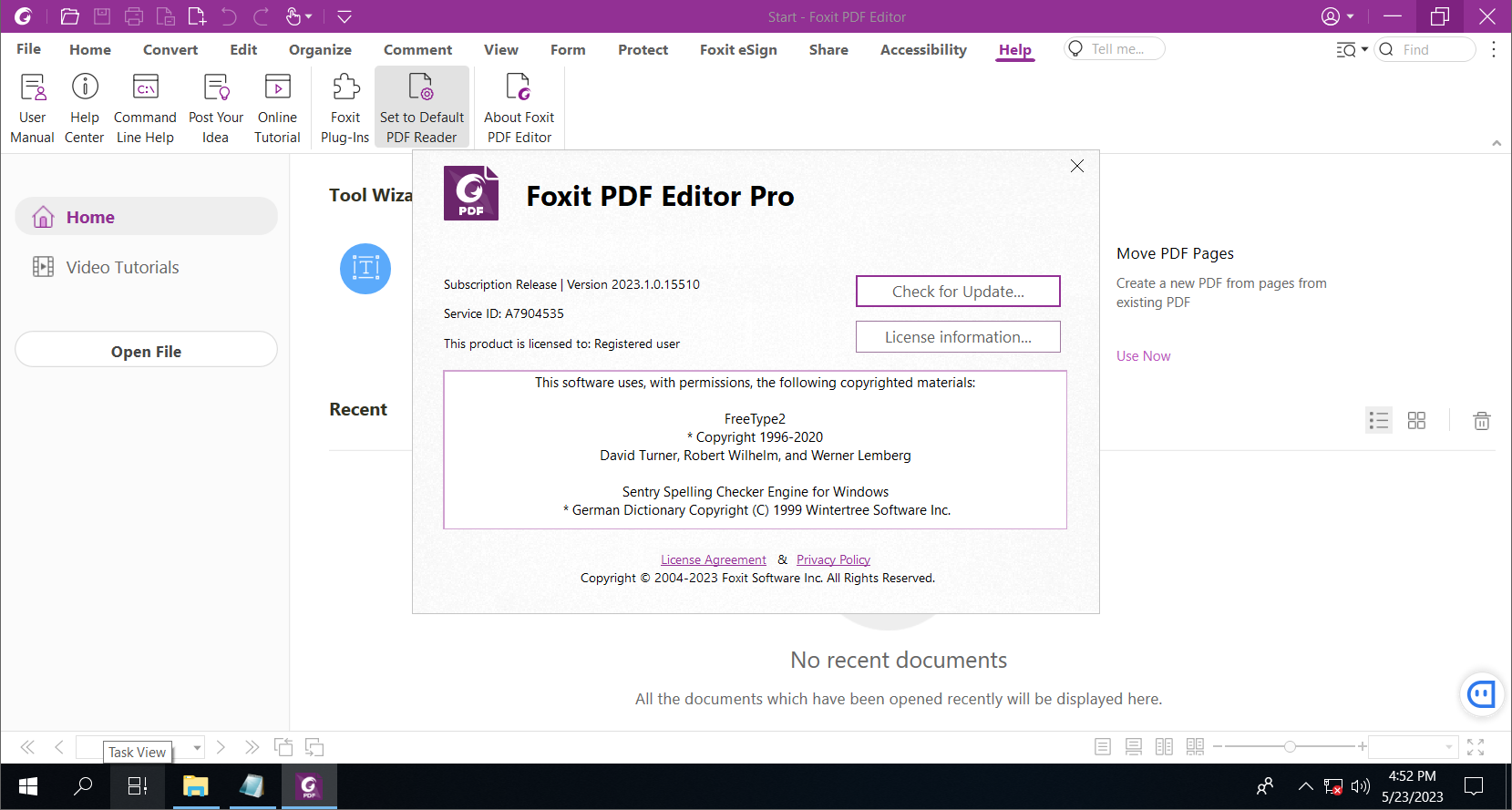Working with Foxit PDF Editor Pro 2023.1.0.15510 full license
