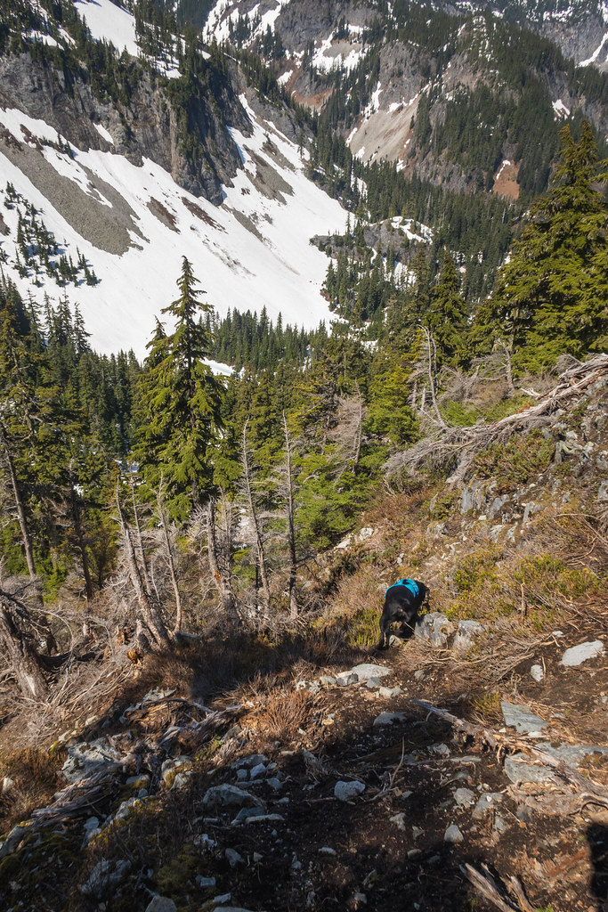 Dropping into Wildcat Lakes Basin