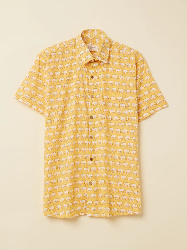 Yellow Elephant Printed Shirt