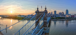 Roebling Bridge & Cincinnati Skyline