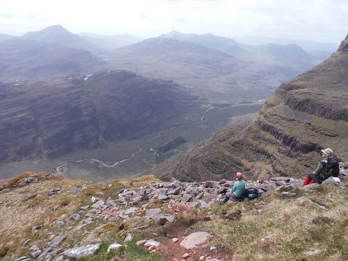 Elenvenses: the view down to Glen Torridon from top of initial ascent Day 5 Walk 19/05/23: Liathach