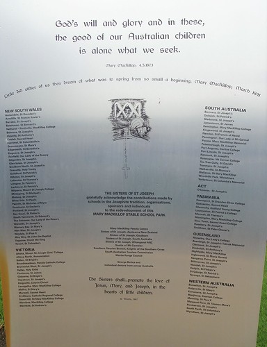 Penola. In MacKillop Park a plaque listing all the Josephi… | Flickr