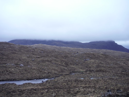 Slioch in Clouds, from near Loch Gleann na Muice Day 4 Walk 18/05/23: Heights of Kinlochewe