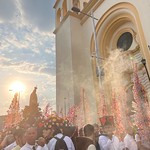 Visita y procesión en la antigua iglesia de El Calvario, en el centro de la ciudad de San Salvador, El Salvador. Mayo de 2023 5