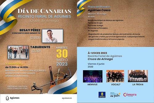 Cartel promocional de las actividades del Día de Canarias en Agüimes