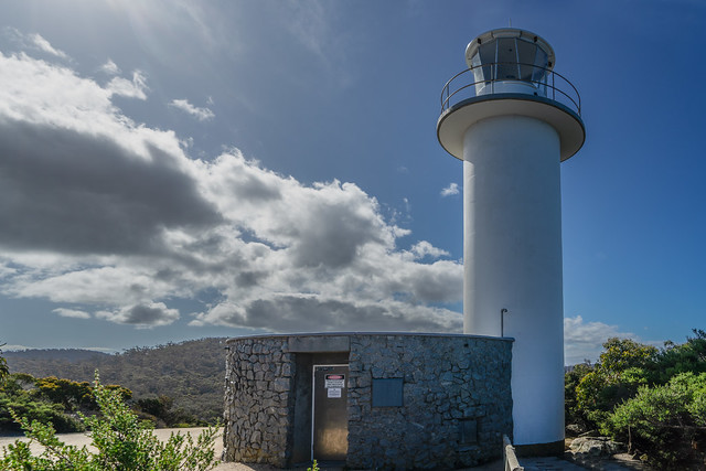 Ocean side view of Cape Tourville Lighthouse, Freycinet National Park, Tasmania