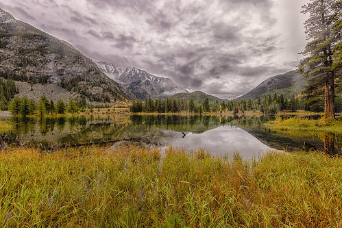 reflections mirror lake clouds lowclouds misty mist mountains landscape landscapes colorado officersgulchpond fall autumn