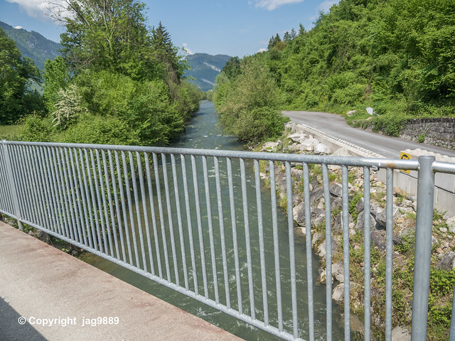 SAR270 Road Bridge over the Sarneraa River, Alpnach, Canton of Obwalden, Switzerland