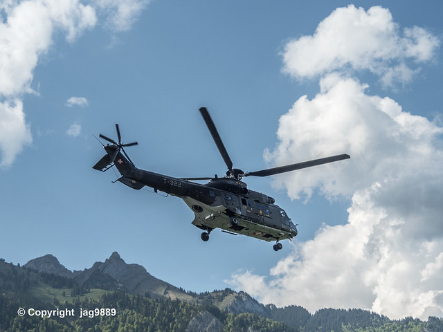 Swiss Air Force Helicopter, Alpnach, Canton of Obwalden, Switzerland