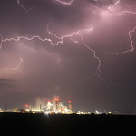 12. Mai 2023 - 9:32 - Two separate storms, one over Ponca City, one southeast of Enid, both taken from near Enid.
