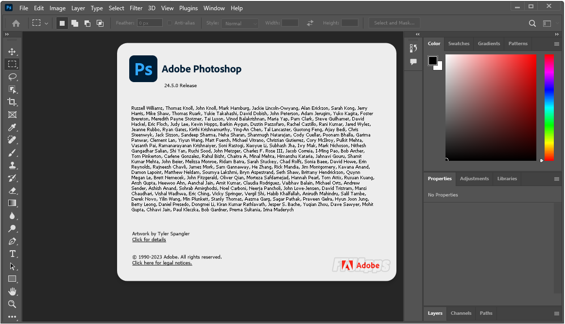 Working with Adobe Photoshop 2023 v24.5.0.500 full license