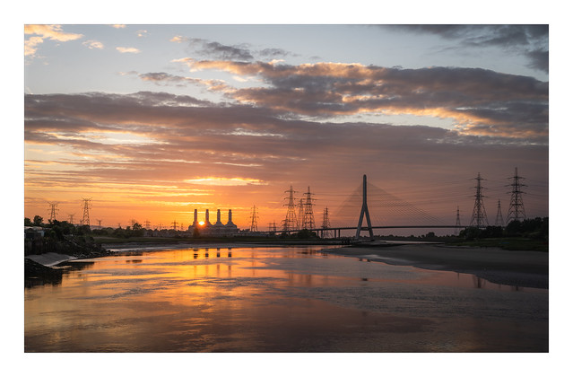 Flintshire Bridge Sunset.