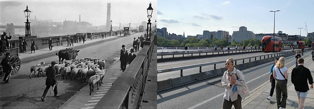 Waterloo Bridge. 1924 and 2023