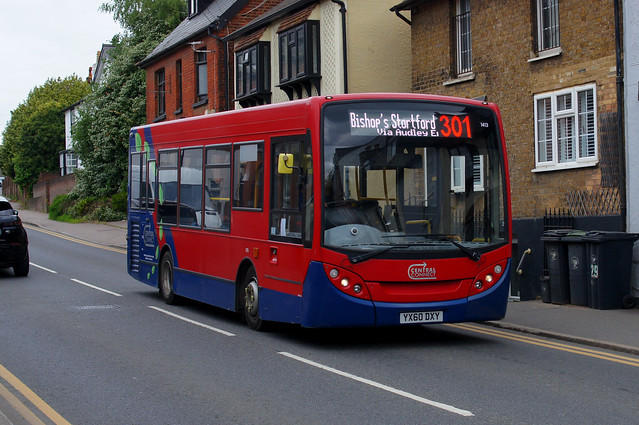 Midday Moves: Trustybus (ex Tyrers) ADL Enviro200 YX60DXY (1413) Silver Street Stansted Mountfitchet 25/05/23