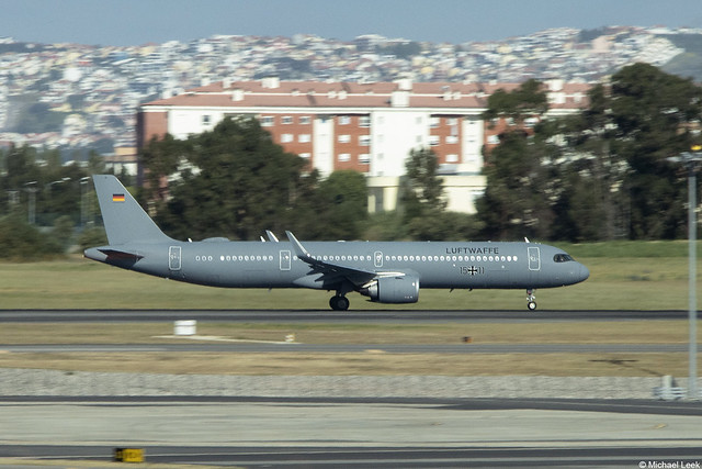 Luftwaffe Airbus A321-251NX, 15+11; Humberto Delgado Airport (Lisbon Airport), Lisbon, Portugal.