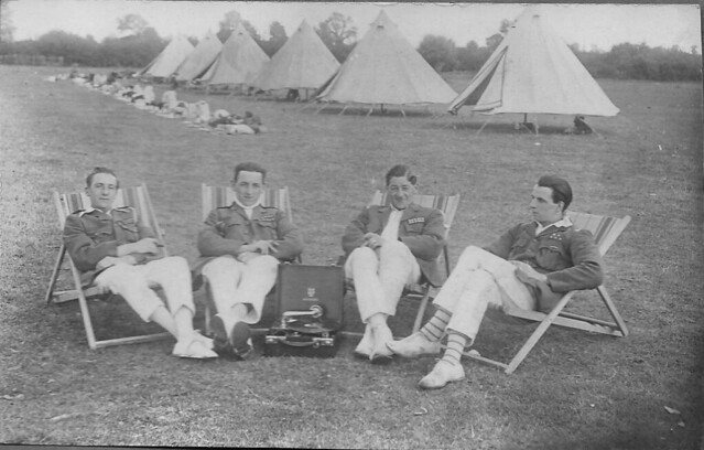 Relaxing on camp, no date