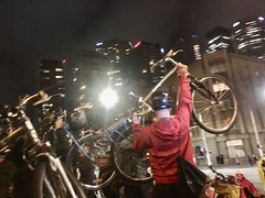 Bike Lift at Critical Mass (climate edition) May 2023 Melbourne