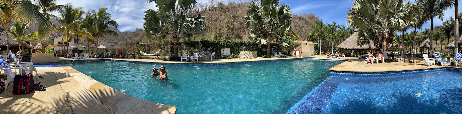 Panorama of the pool area