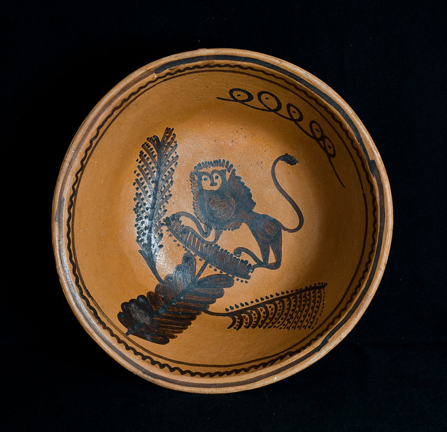 Esteban Valdez Lion Bowl Guanajuato Mexico Pottery