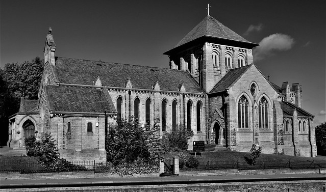 Black & White, Church Of Saint Mary, Horden, County Durham, England.