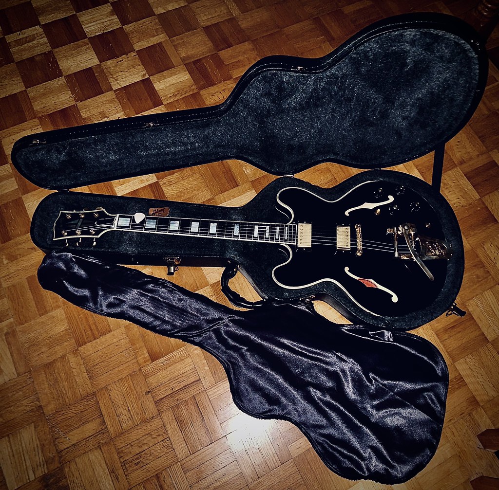 Gibson ES-355 - Custom Shop VOS Antique Ebony with Bigsby (Current Look)