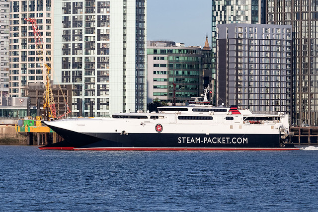 Mannanan Isle of Man Steam Packet Company Leaving Liverpool