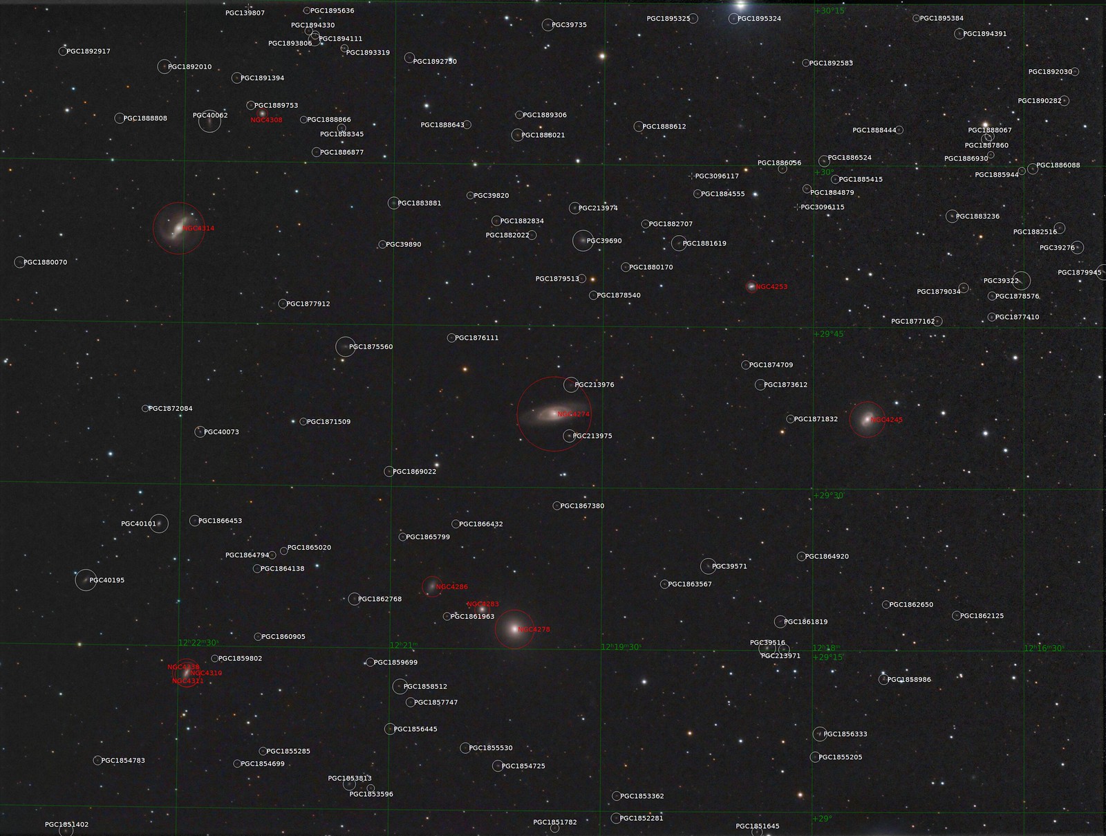 NGC 4274 - LRGB - Annotated