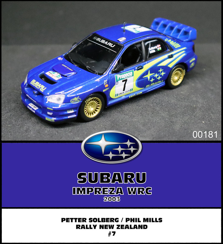 00181 SUBARU IMPREZA WRC - PETER SOLBERG - PHIL MILLS - RALLY NEW ZEALAND - 2003