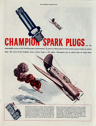 Champion Spark Plugs Ad In The Saturday Evening Post Fe Flickr