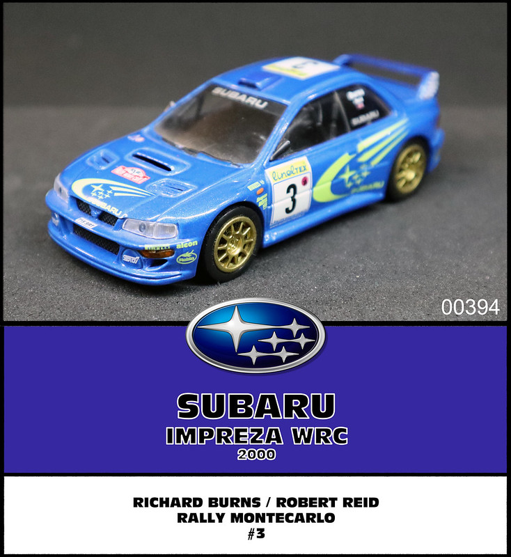 00394 SUBARU IMPREZA WRC - RICHARD BURNS - ROBERT REID - RALLY MONTECARLO - 2000