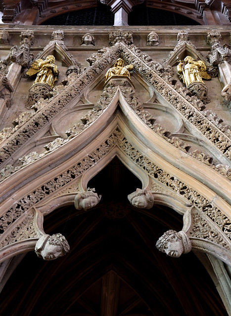 Southwell, Notts., Minster, pulpitum, east face, detail