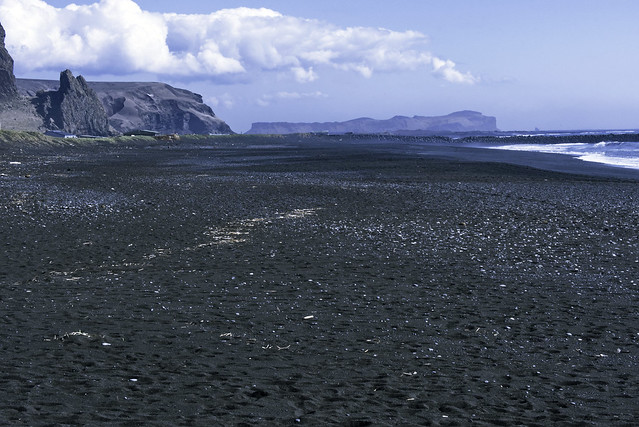 Black Sand Beach in Vík, Iceland