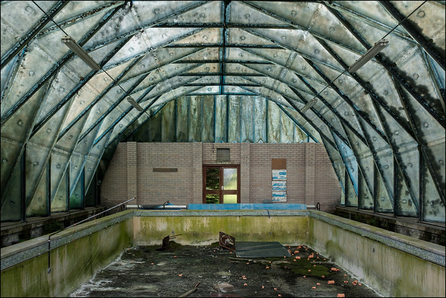 Abandoned swimming pool