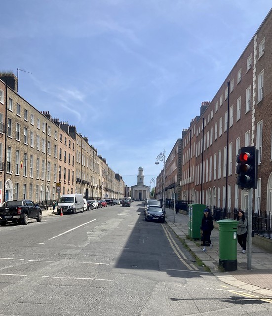 Georgian Mount Street and St Stephens Church, Dublin