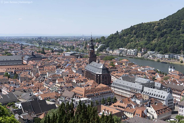 Näkymä joelle ja kaupunkiin Heidelbergin linnalta
