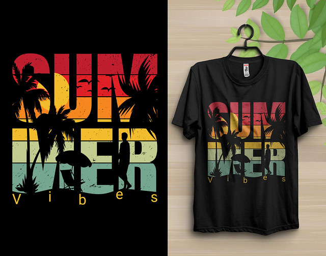 I will create trendy summer  t shirt design