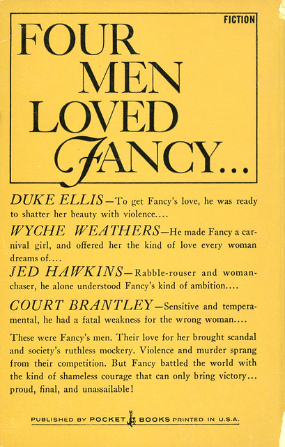 Pocket Books 50293 - Frank Yerby - A Woman Called Fancy (back)